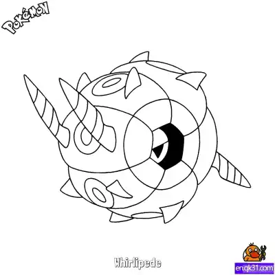 Free printable Whirlipede New Coloring Page - Free Printable Pokemon Coloring Sheets coloring page